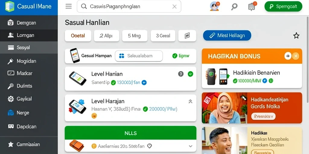 Tampilan permainan yang menarik dan intuitif.